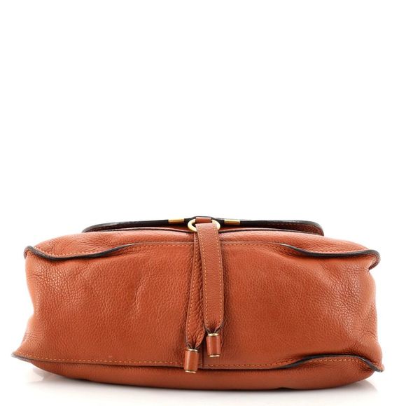 Chloe Marcie Satchel Leather Medium Brown - Picture 5 of 9